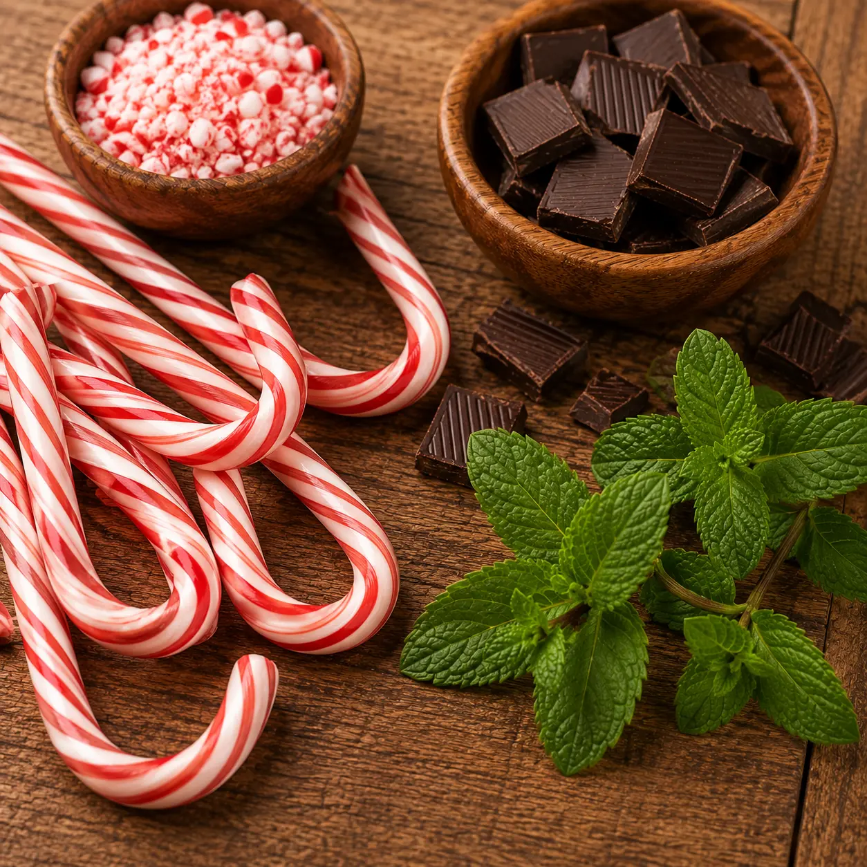 Candy Cane / Chocolate Mint handmade soap scent profile