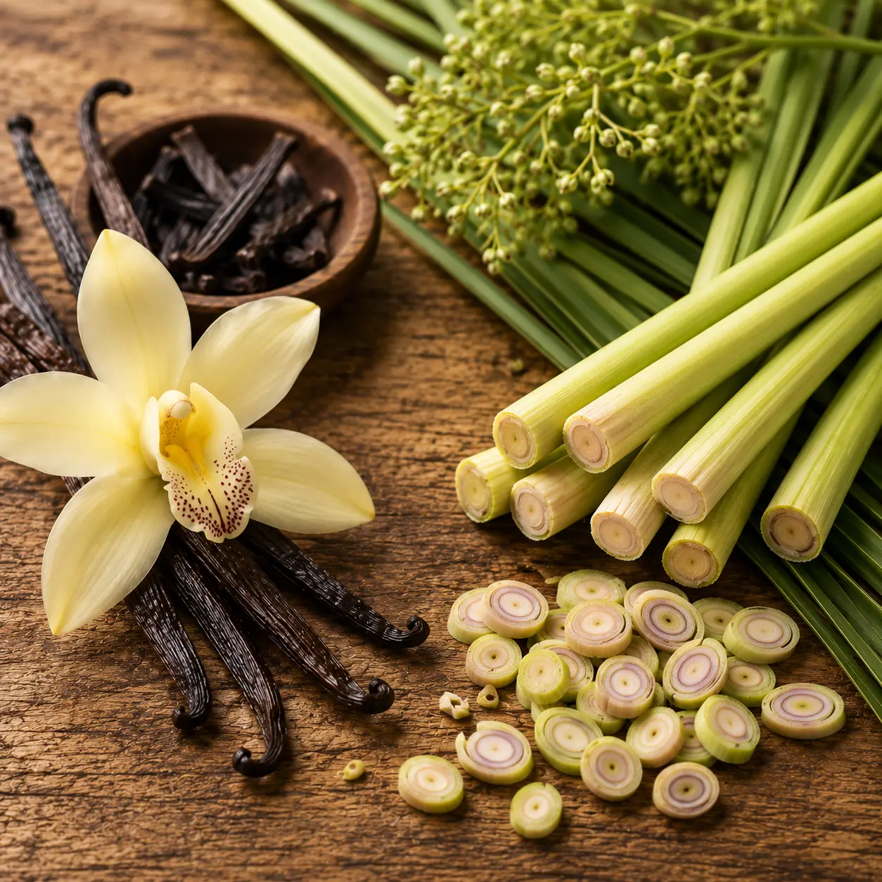 Vanilla / Lemongrass handmade soap scent profile