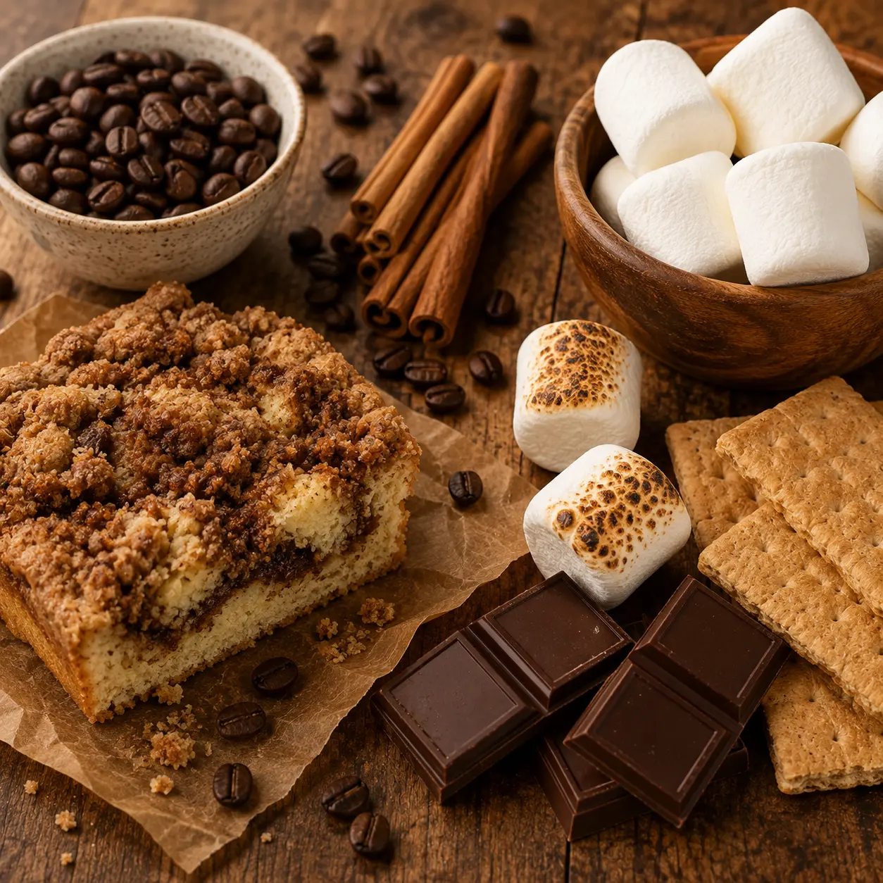 Coffee Cake / S'mores handmade soap scent profile